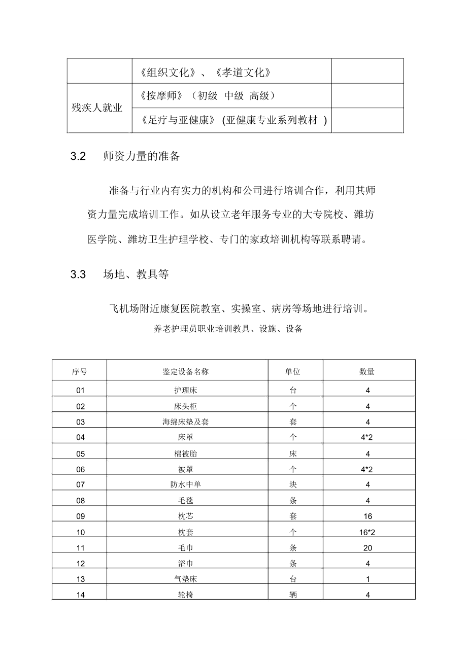 健康养老职业培训学校建设实施方案.doc