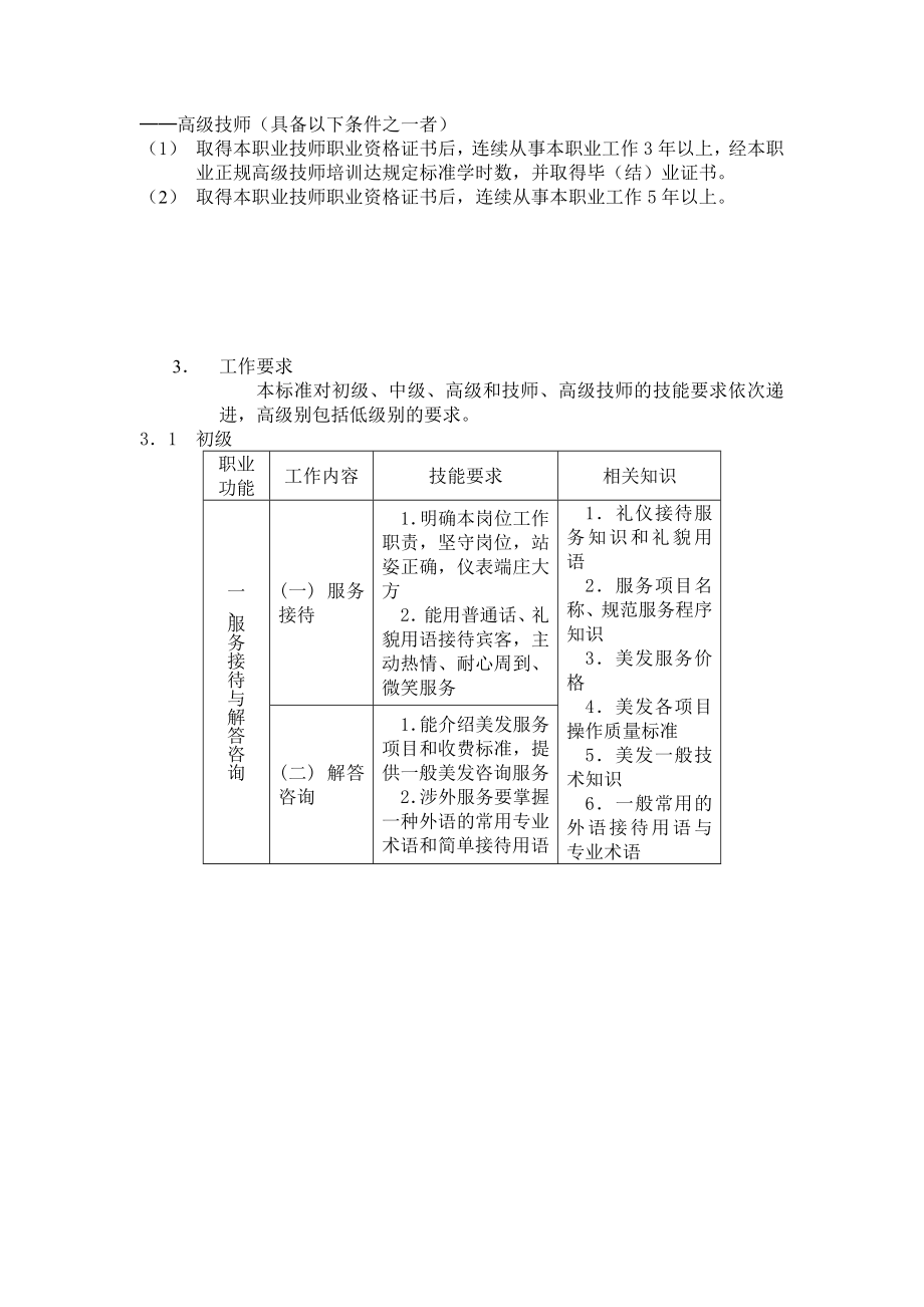 美发师国家职业标准.doc