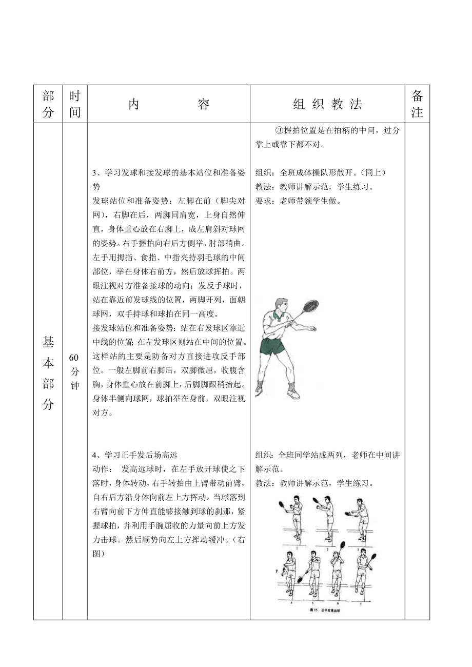 羽毛球教案第二次课.doc