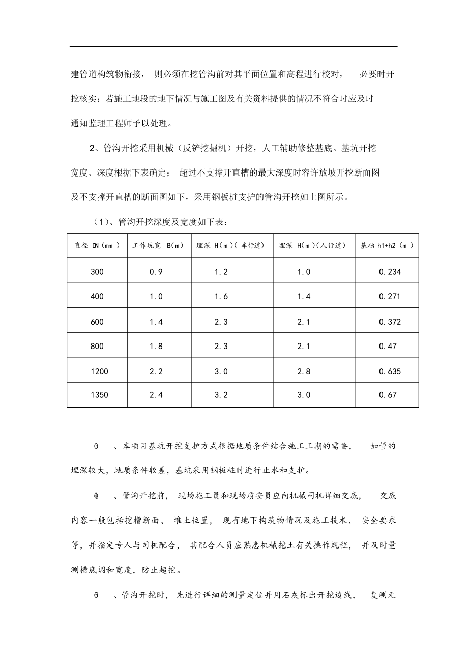 给水管道沟槽开挖支护专项施工方案.doc