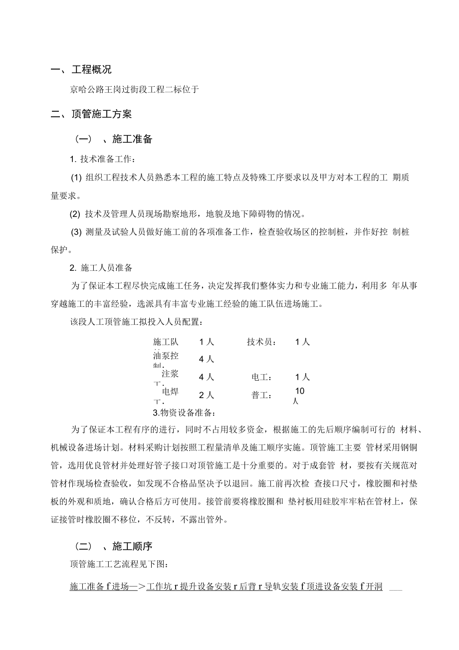 人工顶管施工方案(2).doc