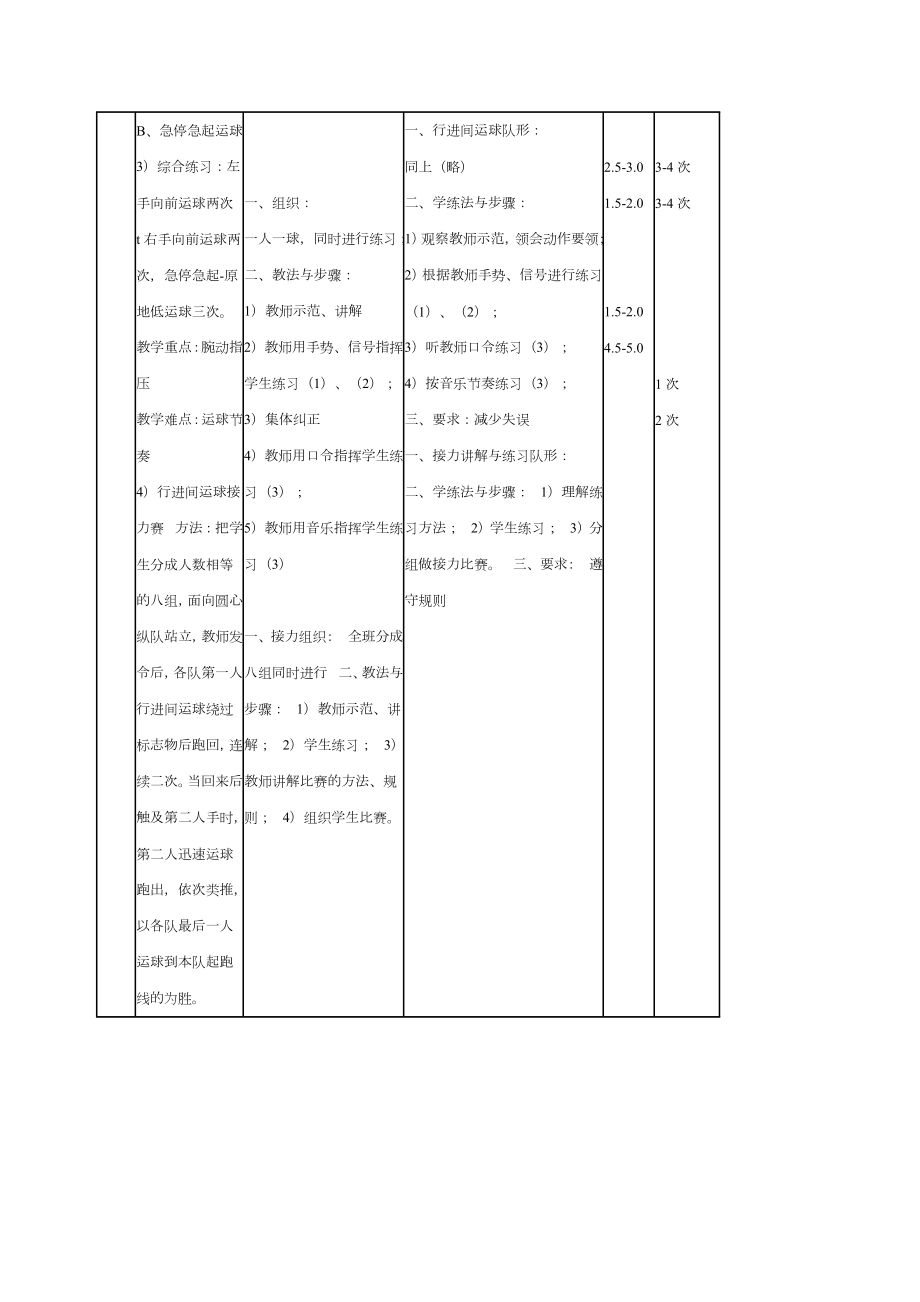 中学高中体育篮球课教案.doc