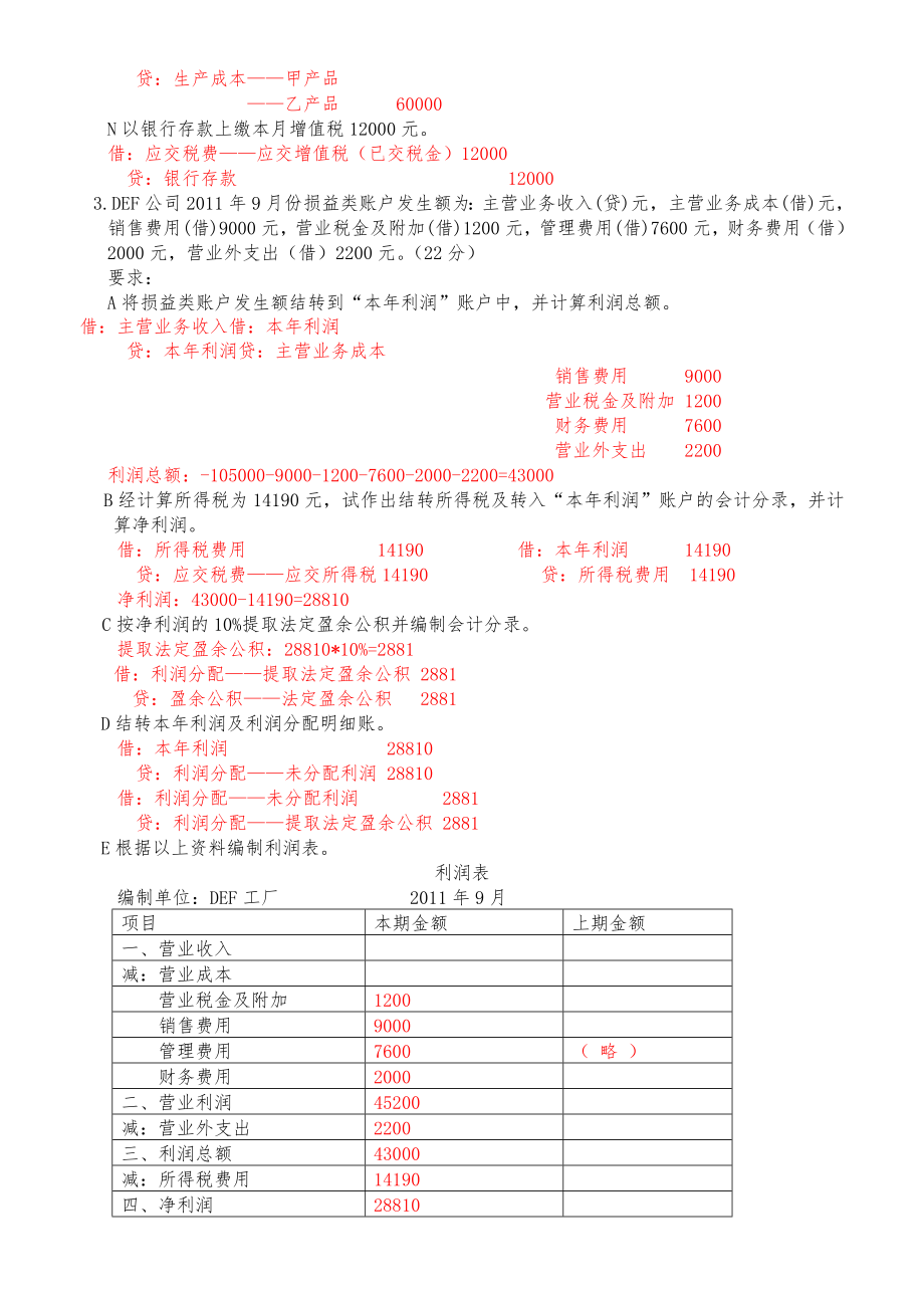 财务会计笔试习题答案.doc