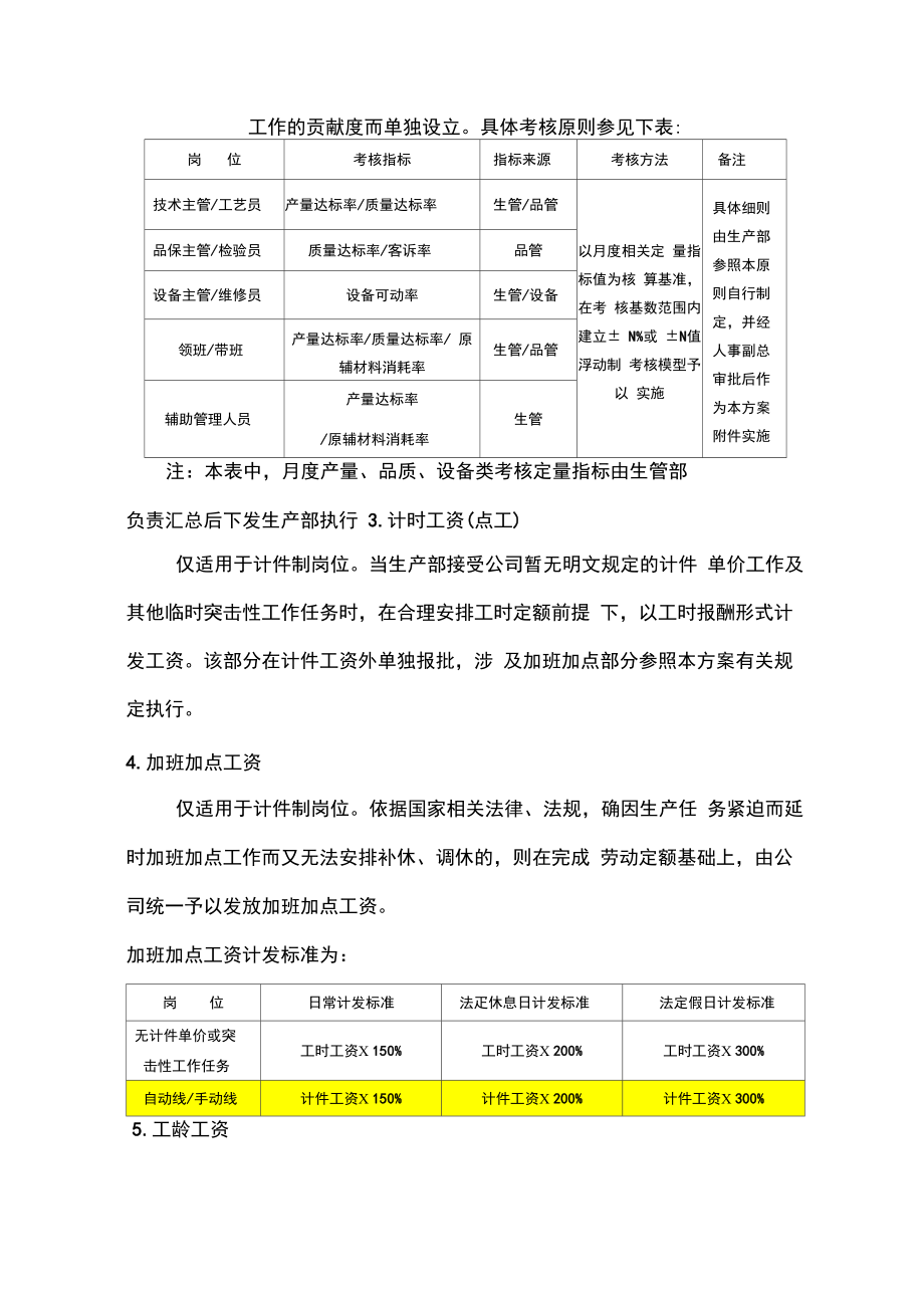 制造部计件工资实施方案实施计划书.doc