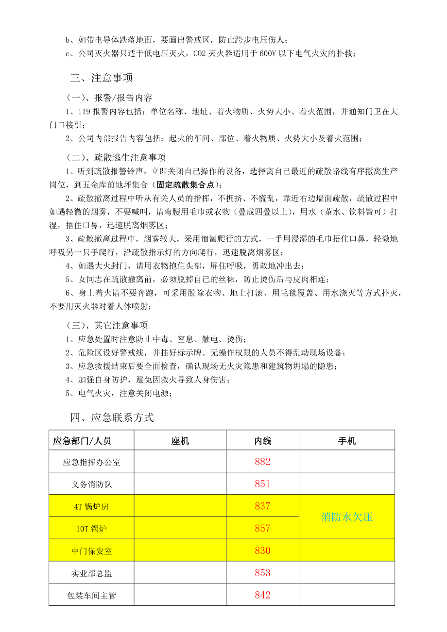 包装车间火灾事故应急处置方案.doc