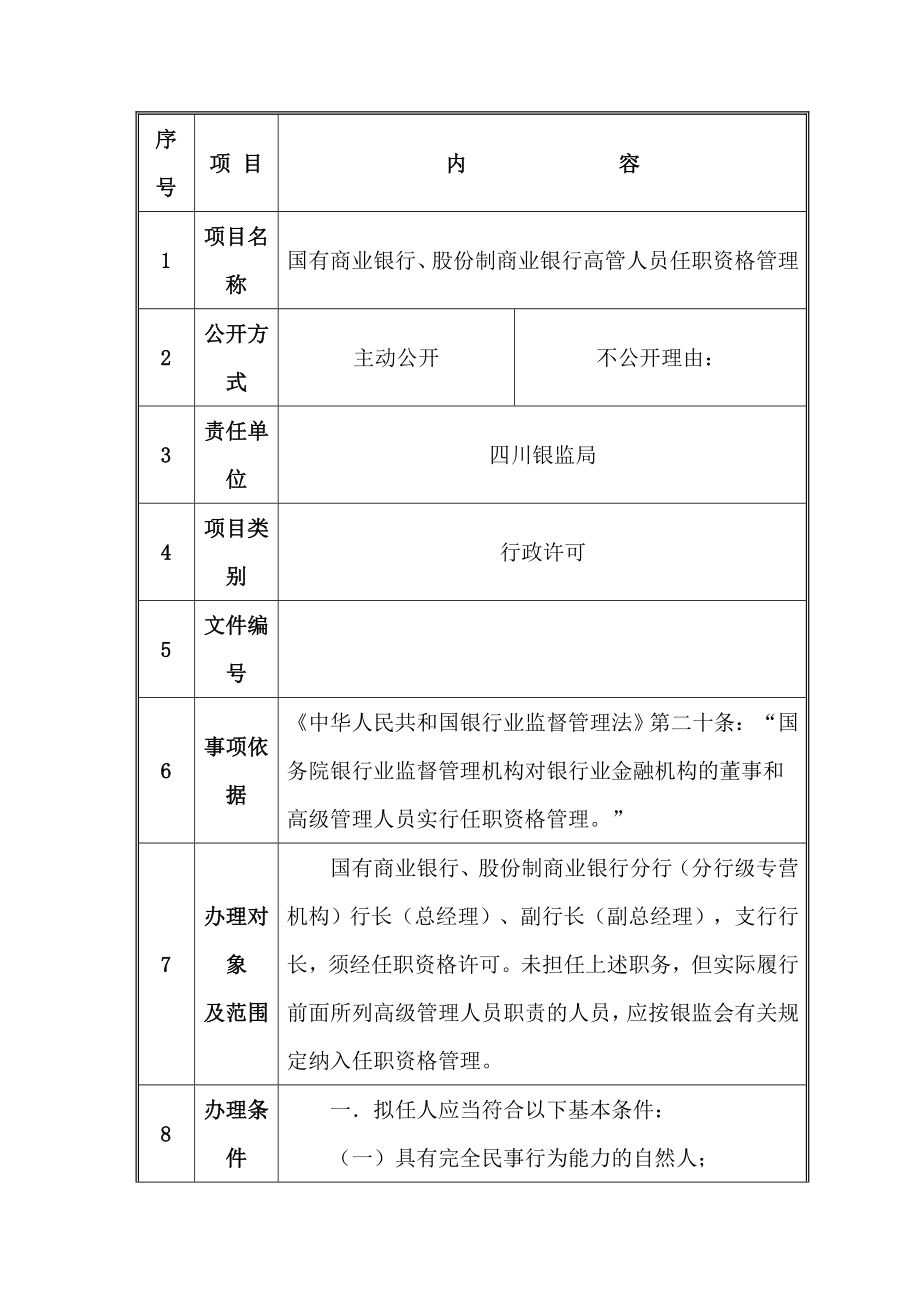 国有商业银行和股份制商业银行高管人员任职资格管理.doc