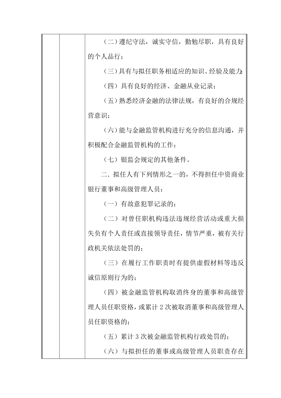 国有商业银行和股份制商业银行高管人员任职资格管理.doc