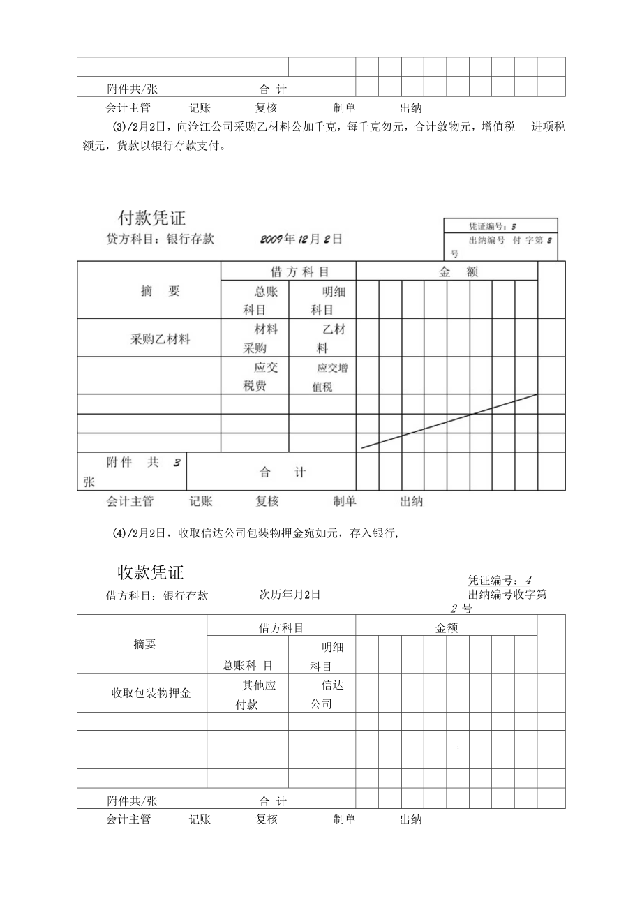 库存现金日记账和银行存款日记账的登记实训.doc