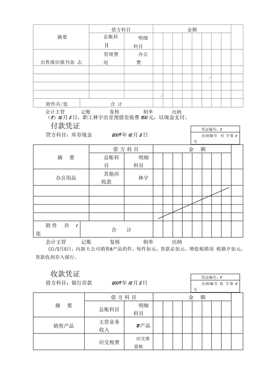 库存现金日记账和银行存款日记账的登记实训.doc