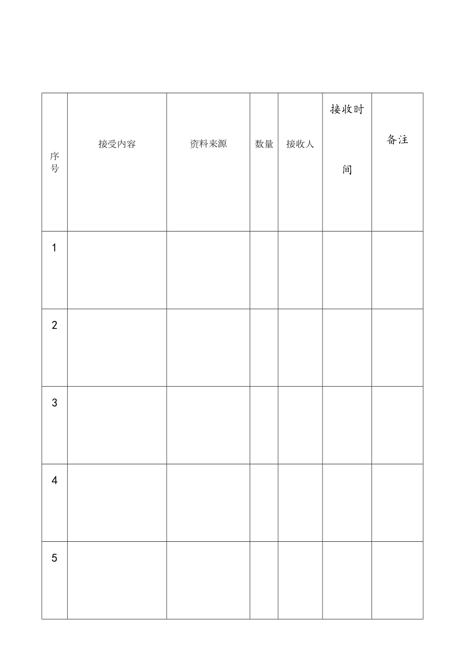 资料接收登记表.doc