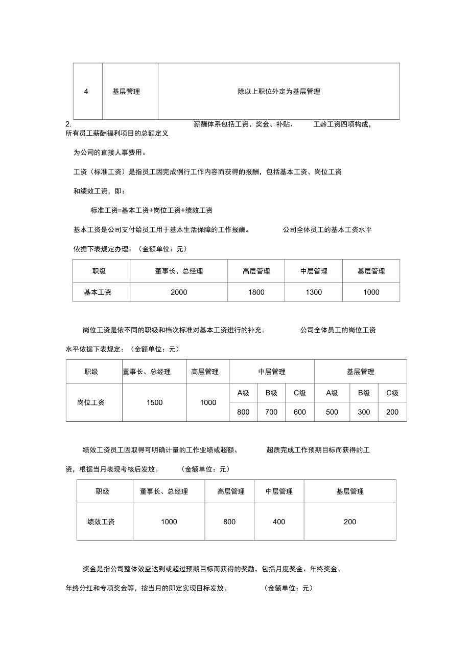 工资结构调整方案初拟).doc