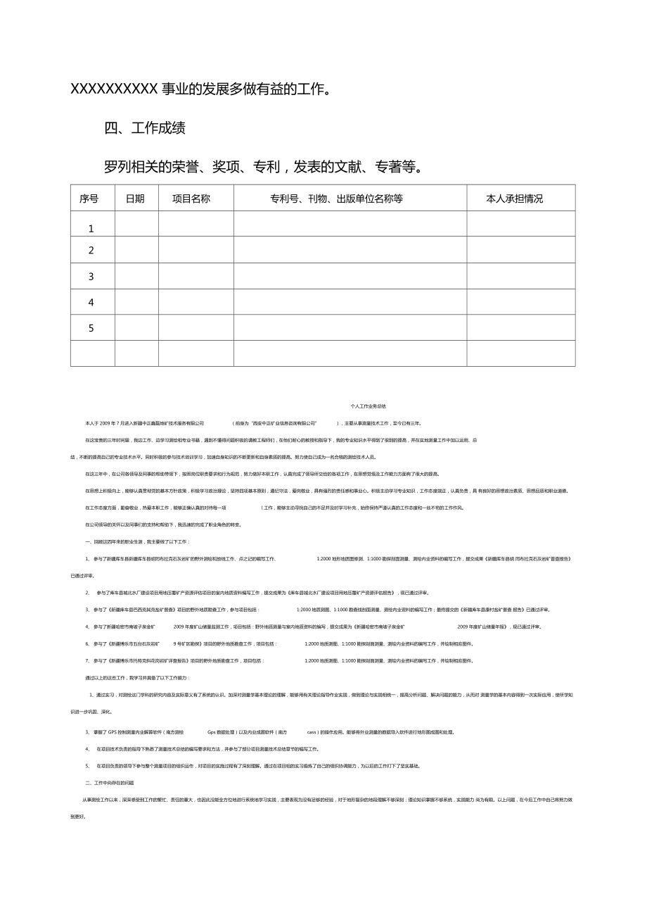 职称申报任职以来专业技术工作总结参考模板.doc