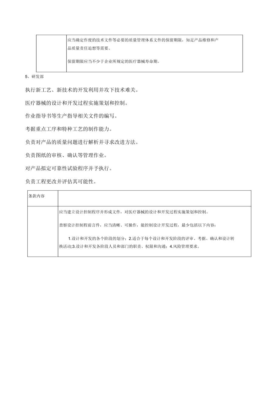 医疗器械生产企业各部门职责2.doc