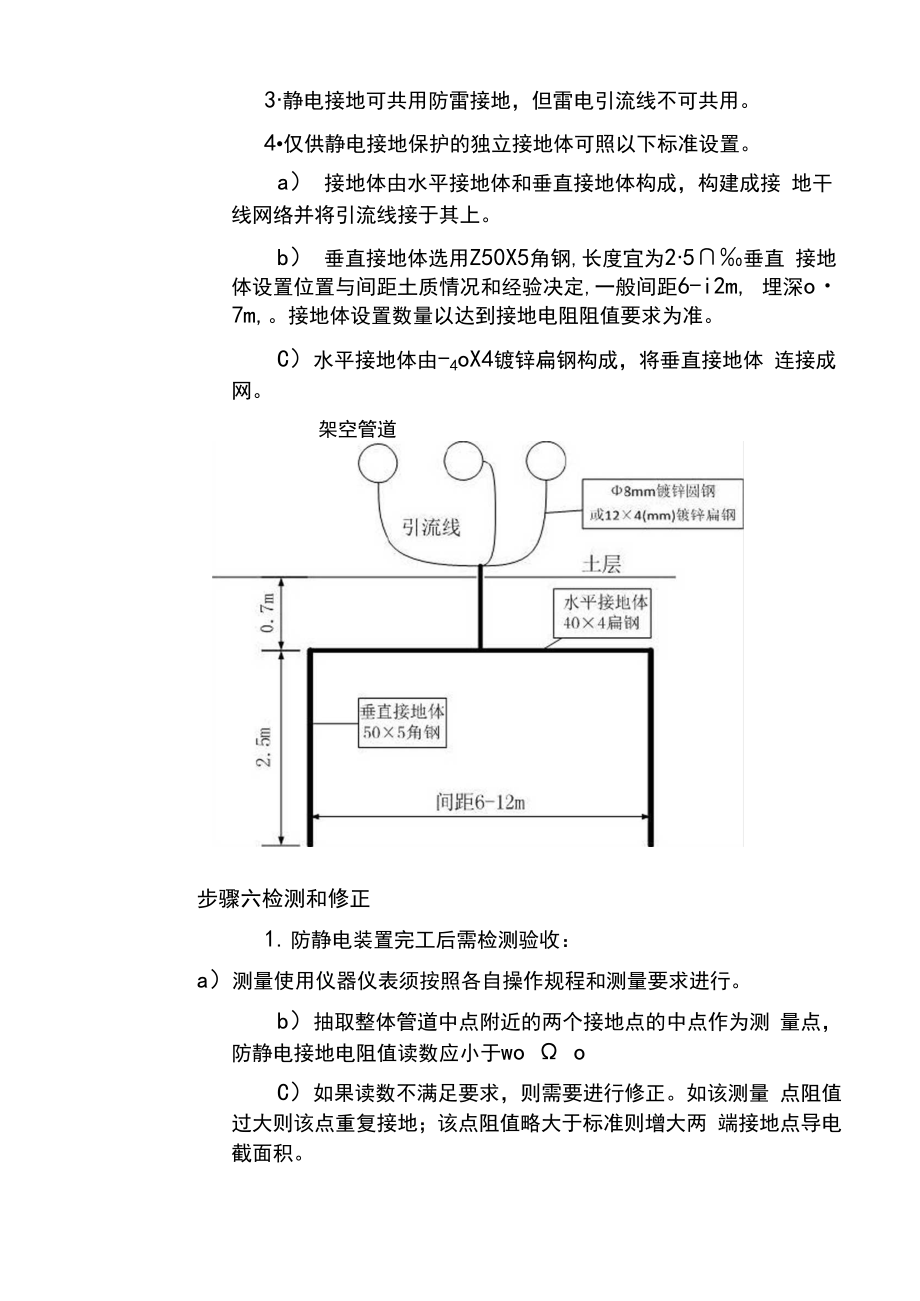 防静电接地施工工艺.doc