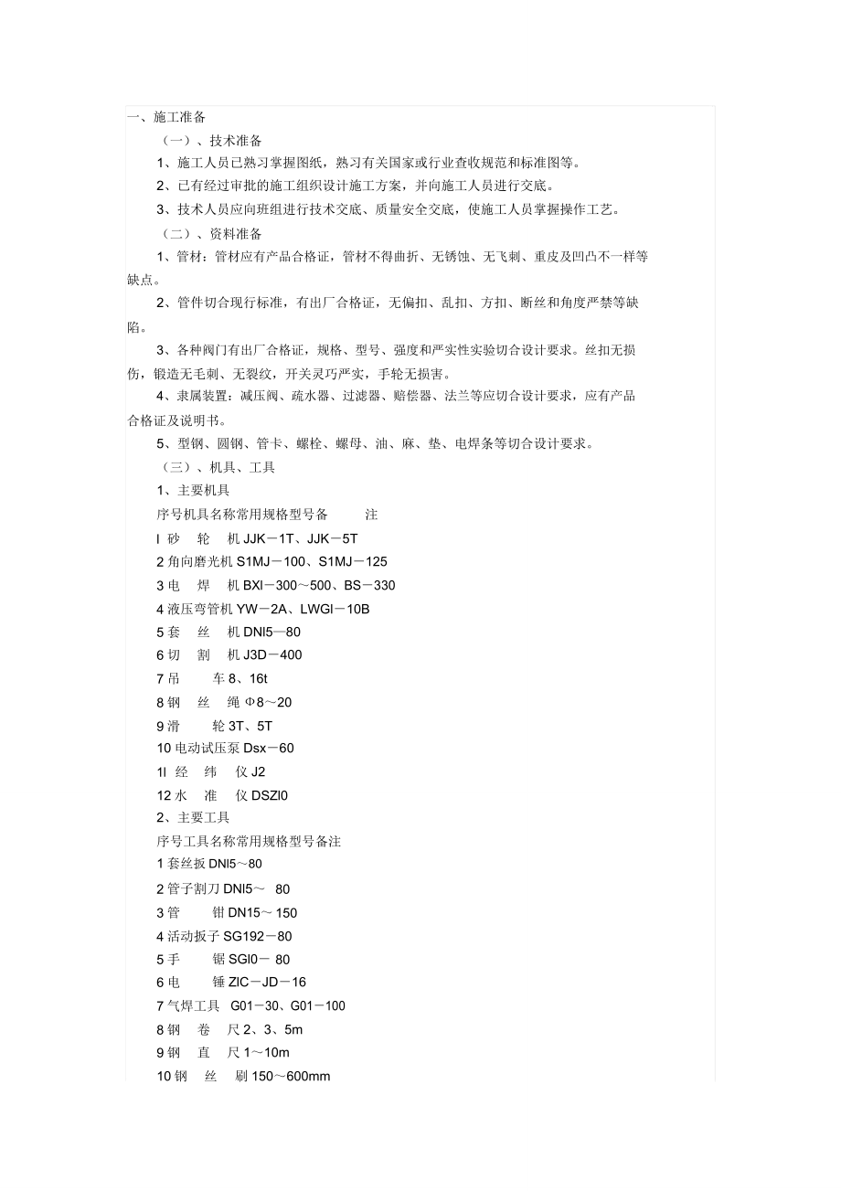 采暖架空管道施工专业技术方案.doc