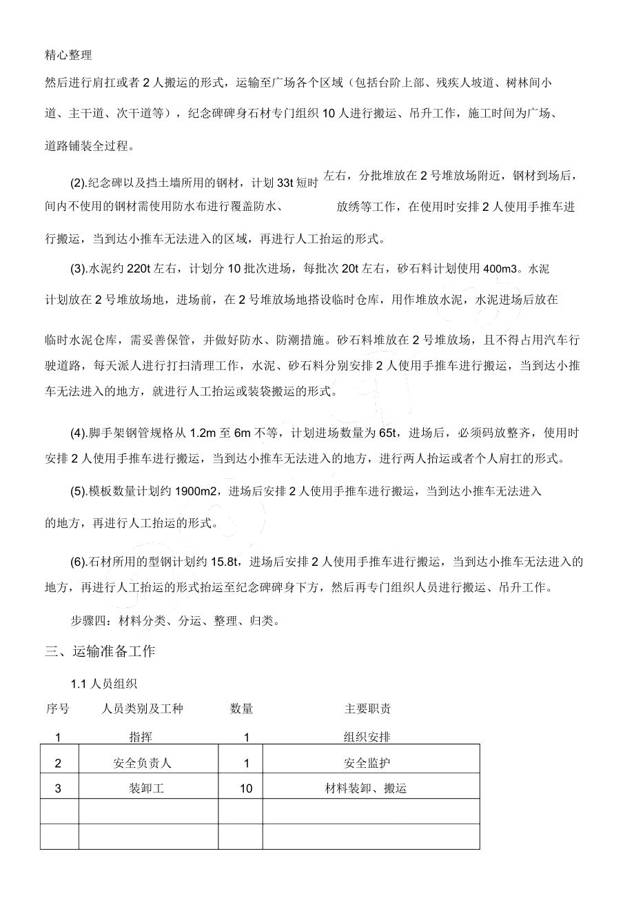 材料二次搬运专项方法.doc