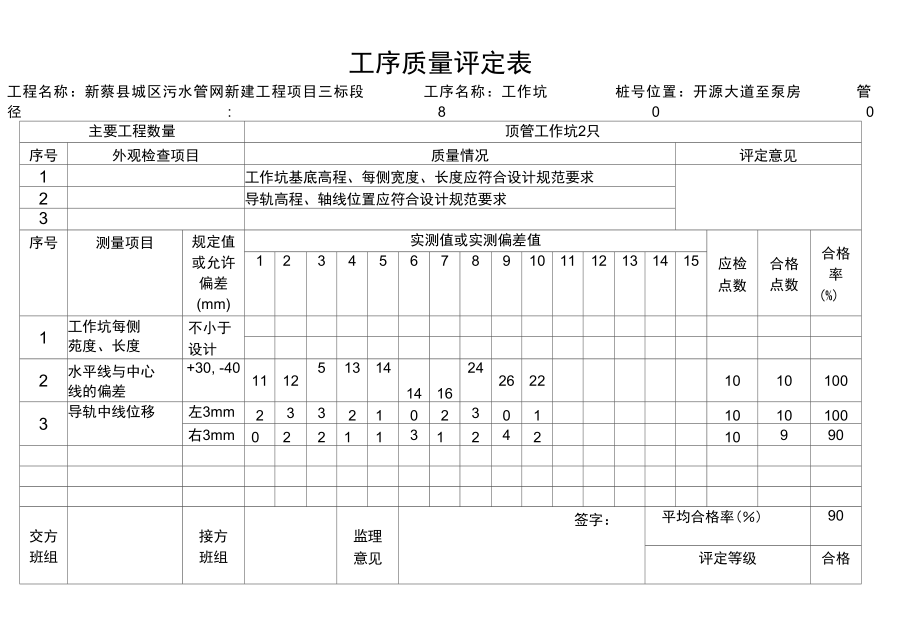 顶管施工报验资料2.doc