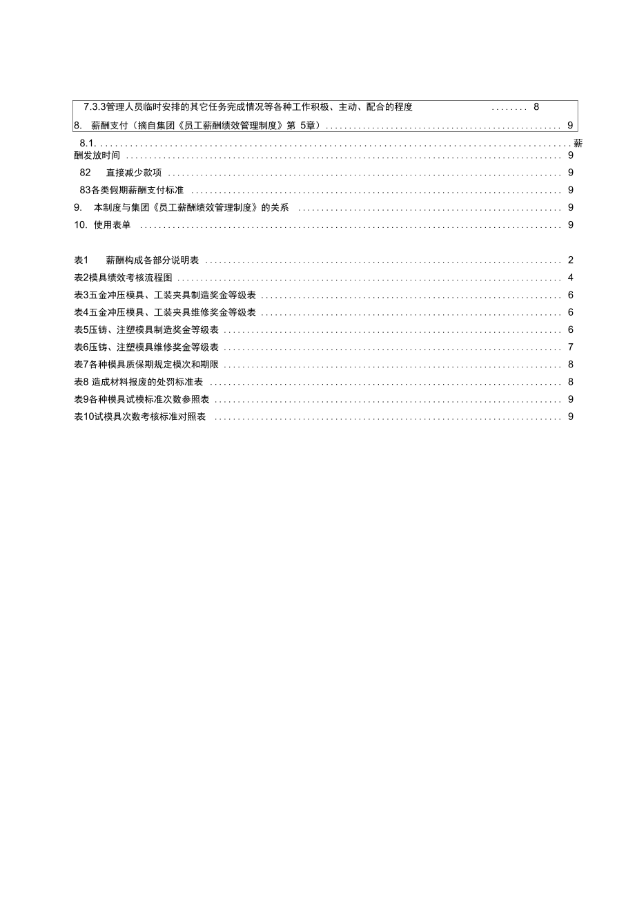 生产中心模具部薪酬绩效管理制度.doc