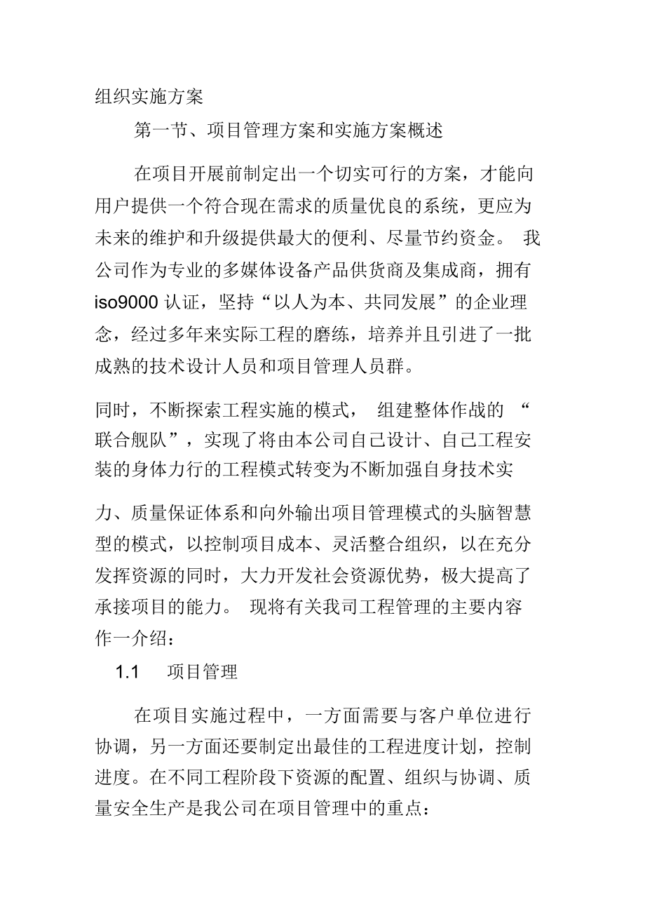 项目组织实施总结方案.doc