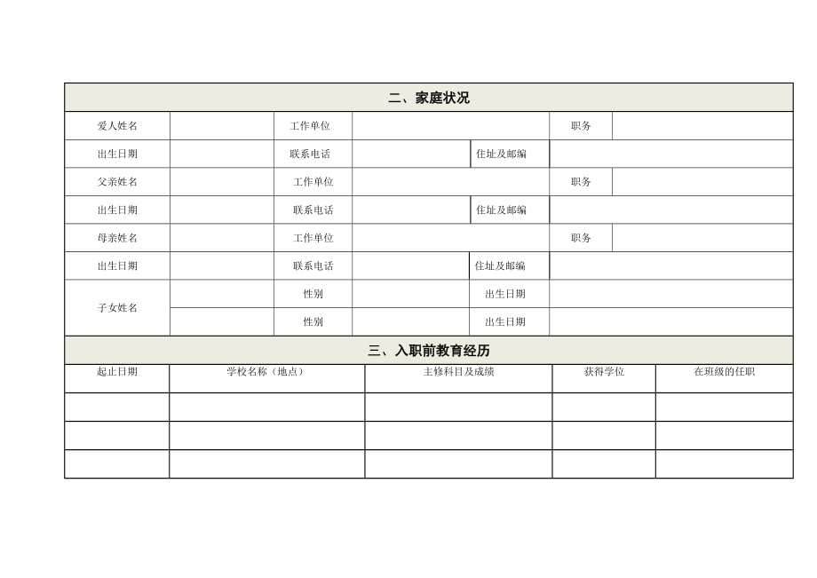 员工档案模板.doc