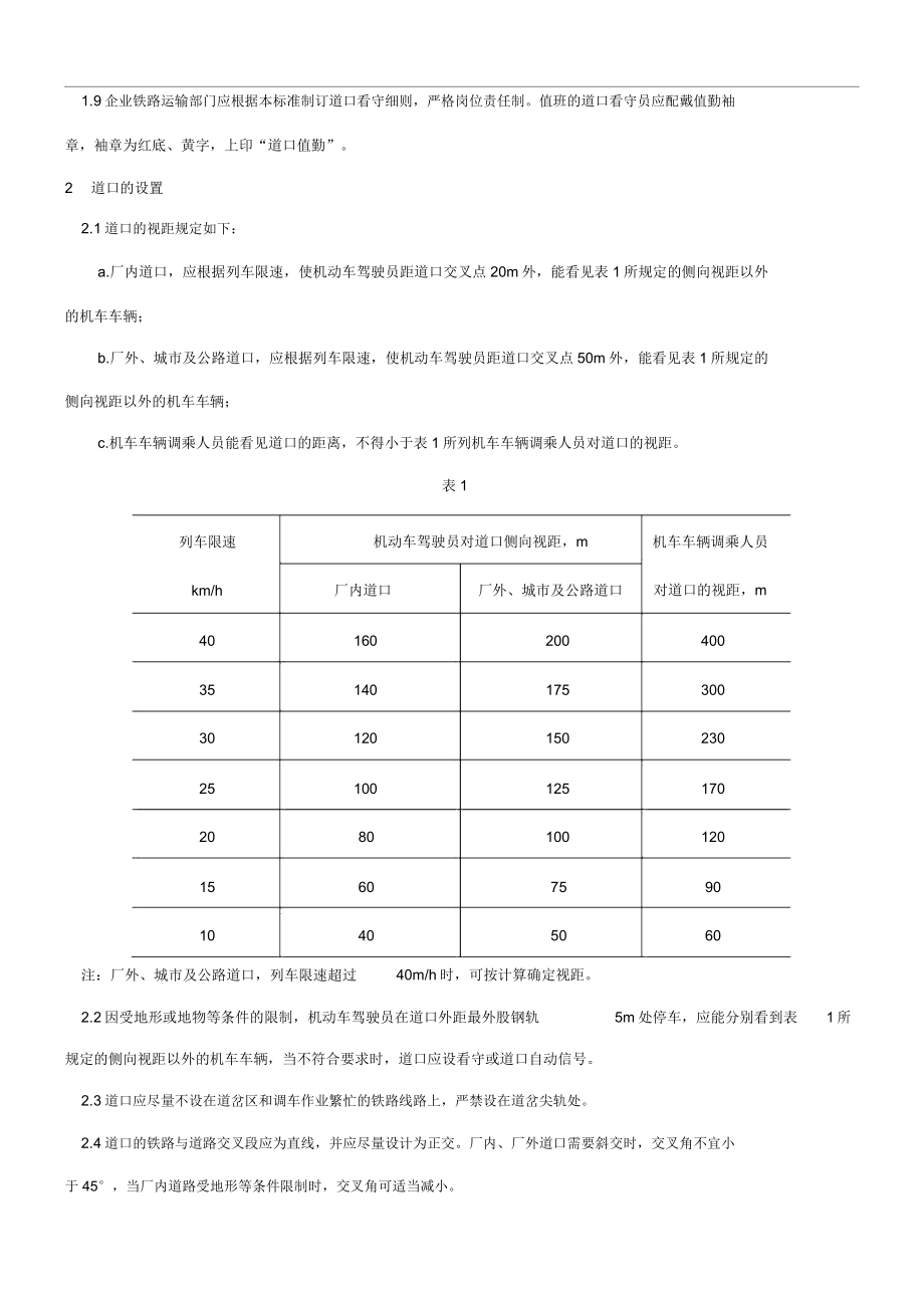 铁路道口管理标准.doc