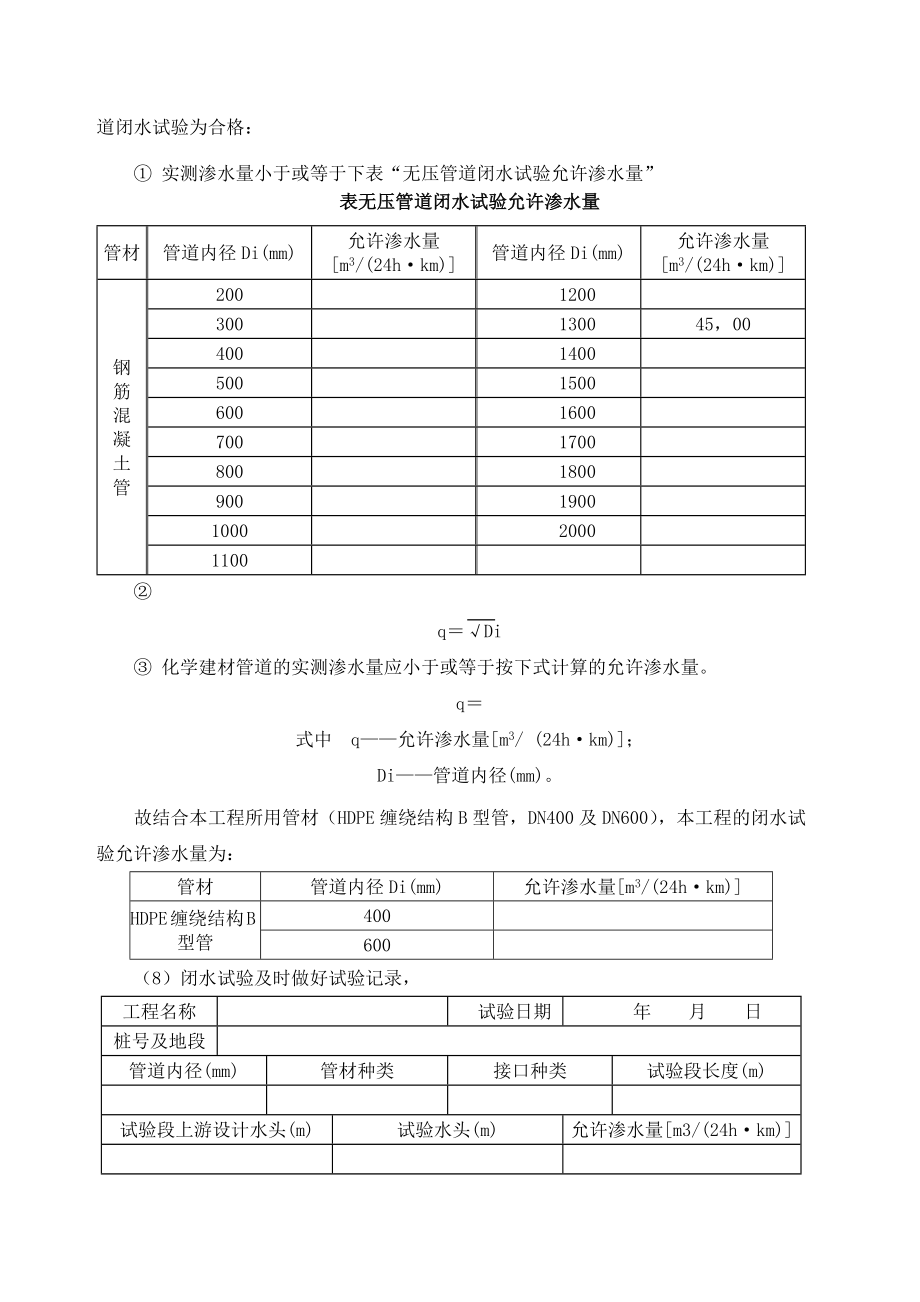 闭水试验专项方案.doc