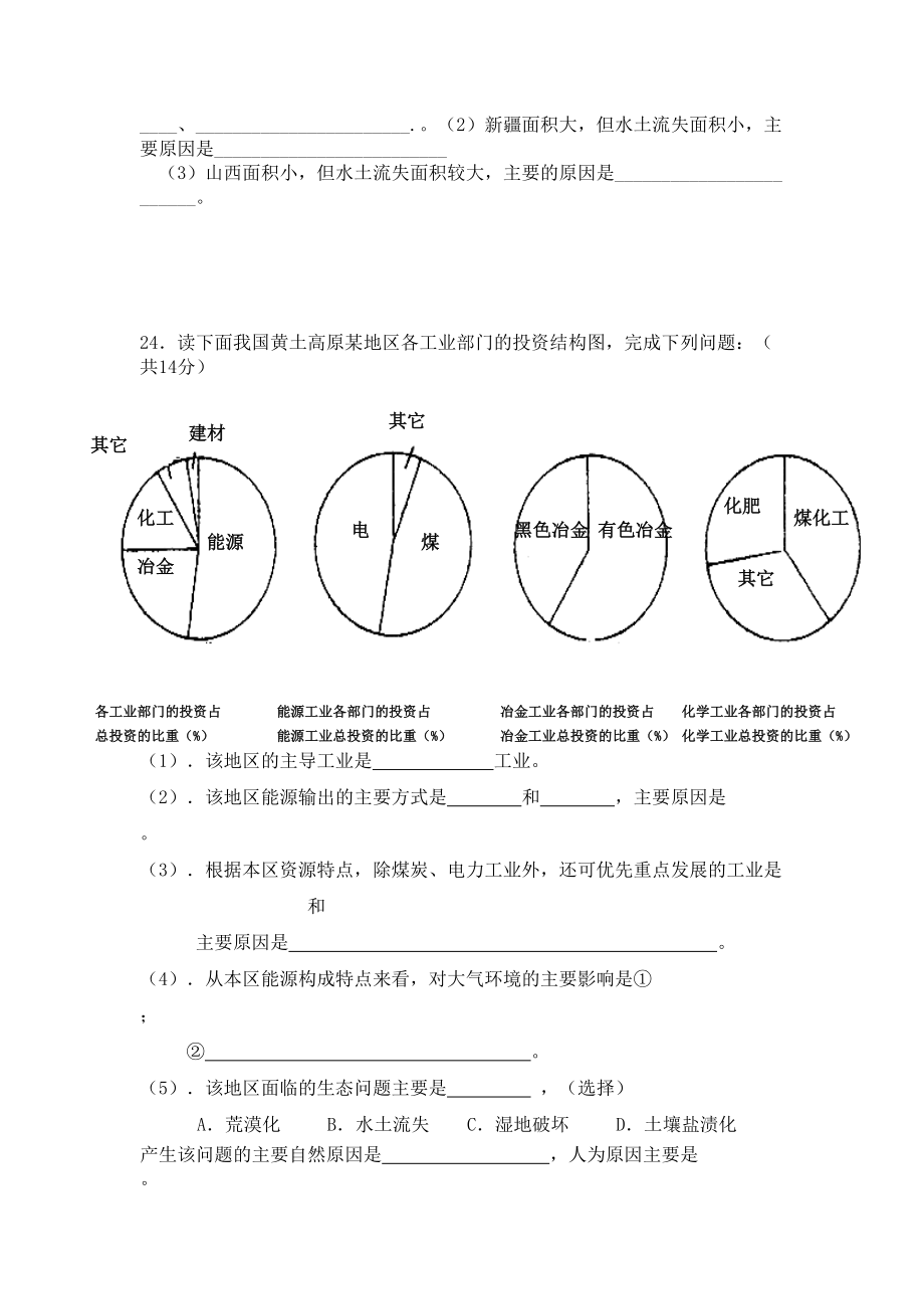 新课标人教版高二地理必修测试题及答案.doc