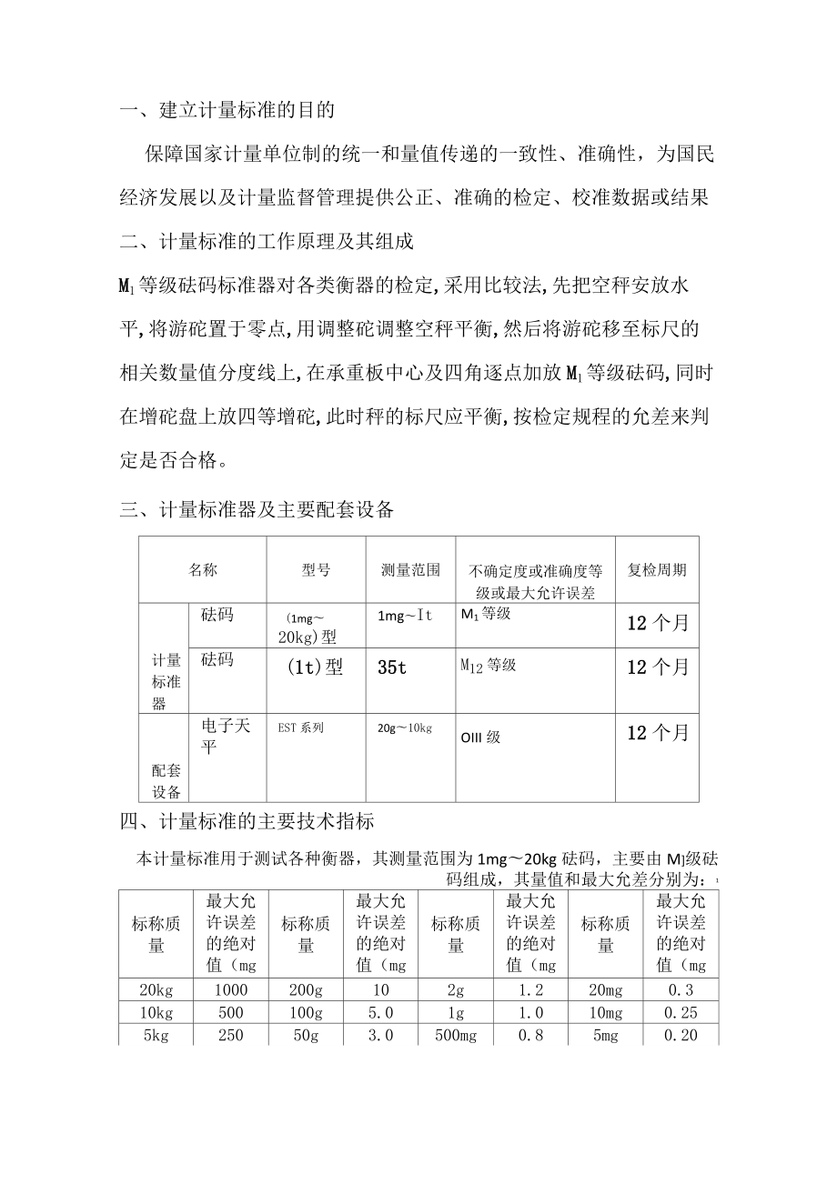 非自动衡器技术报告.doc