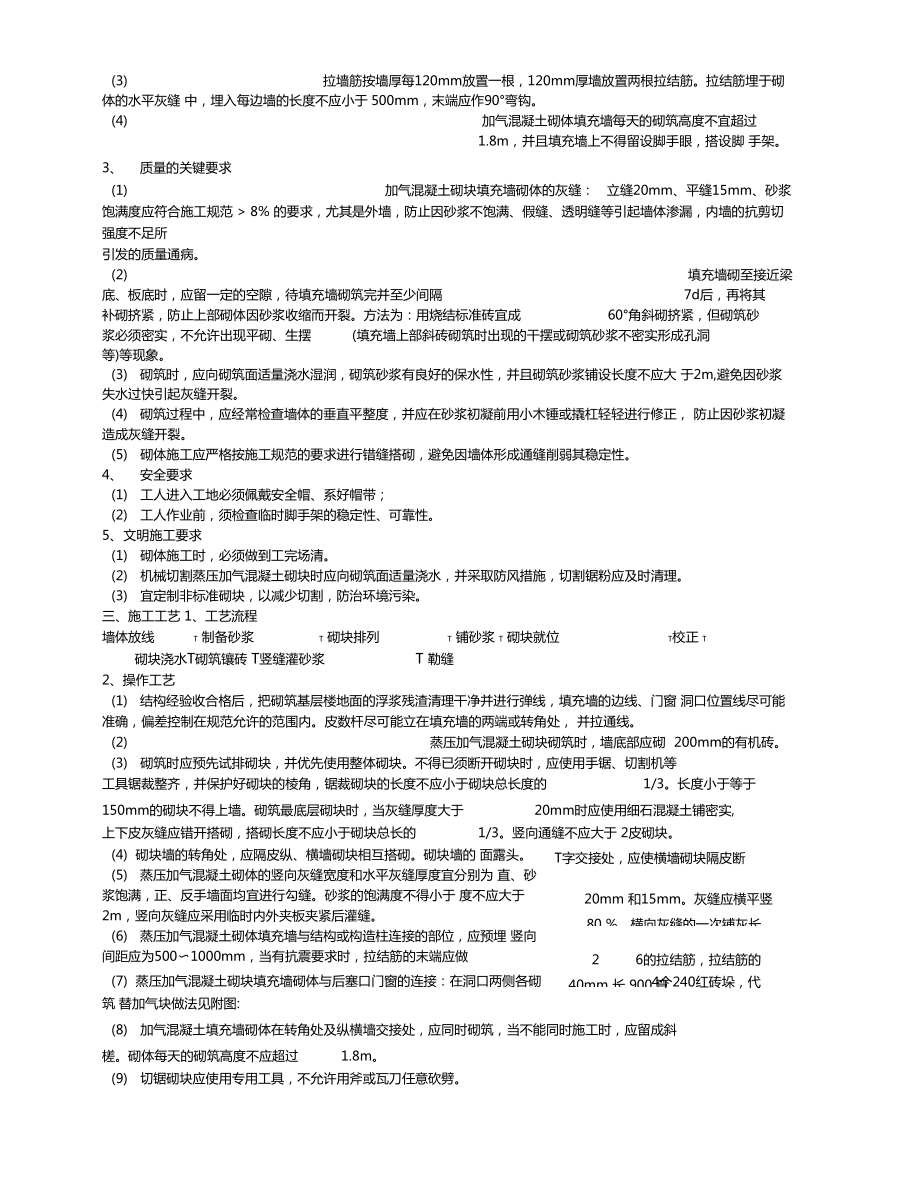 加气块填充墙施工方案.doc