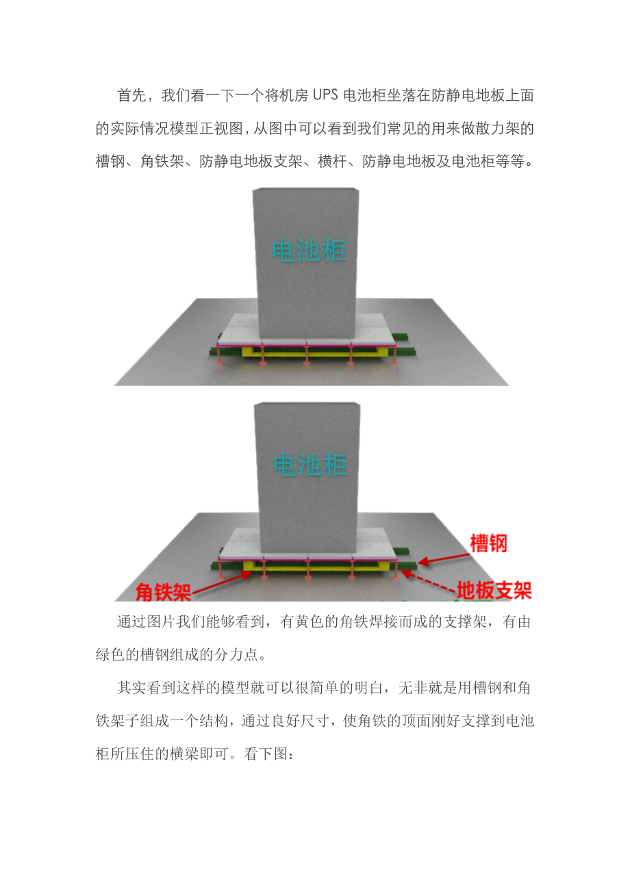 机房电池柜散力架及效果图word版.doc