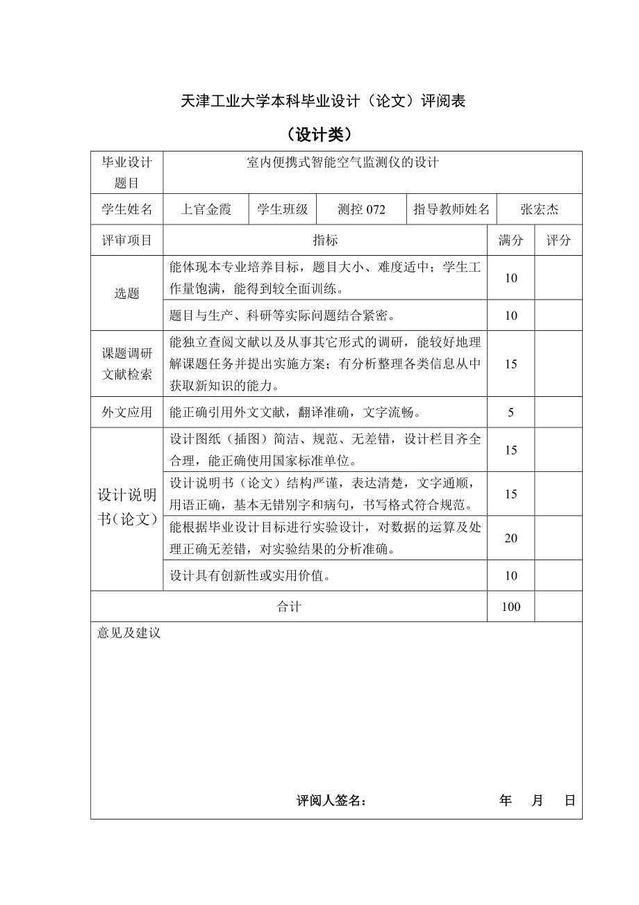 基于单片机的室内空气质量检测.doc