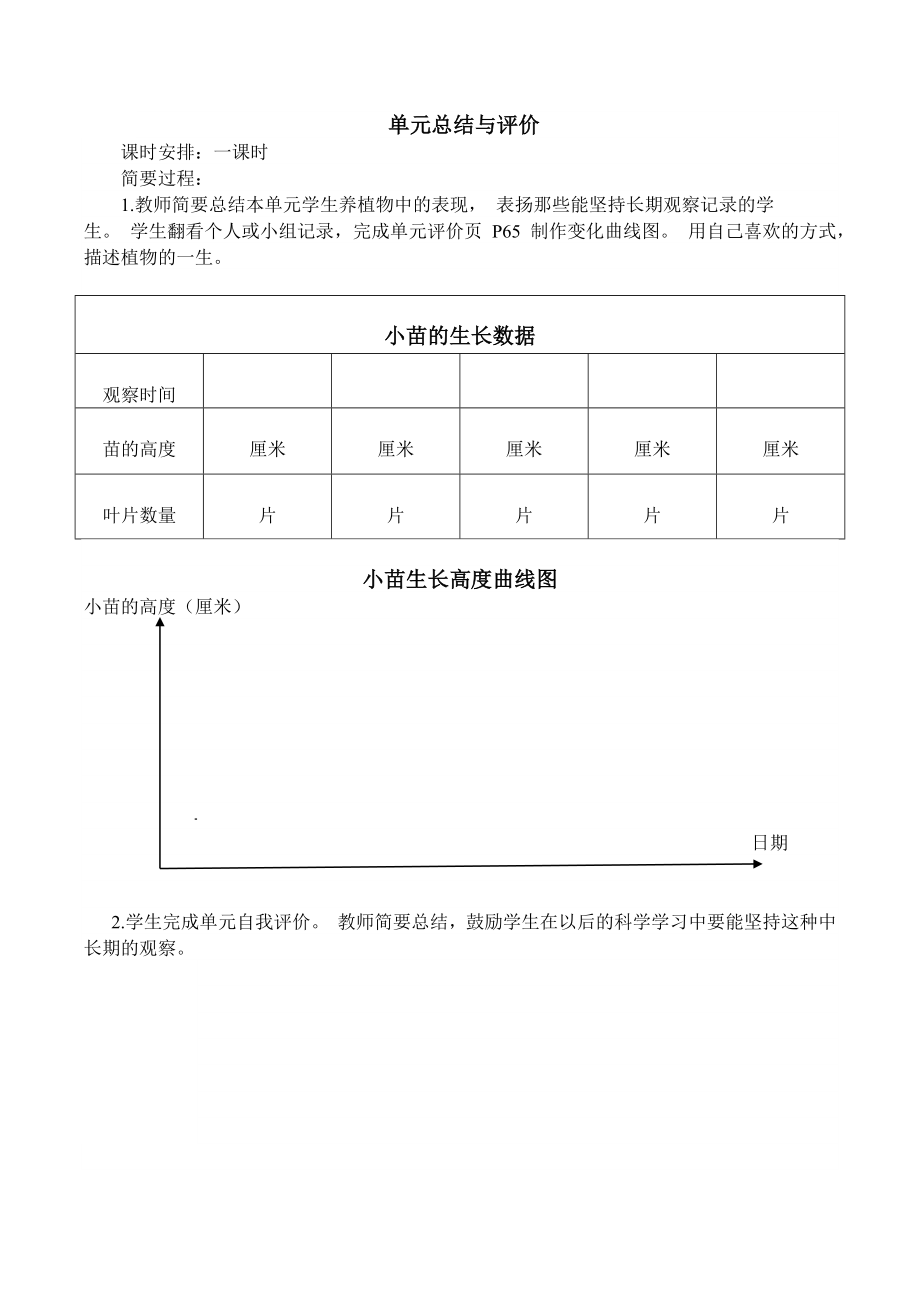 湘科版科学课四年级下册教案.doc