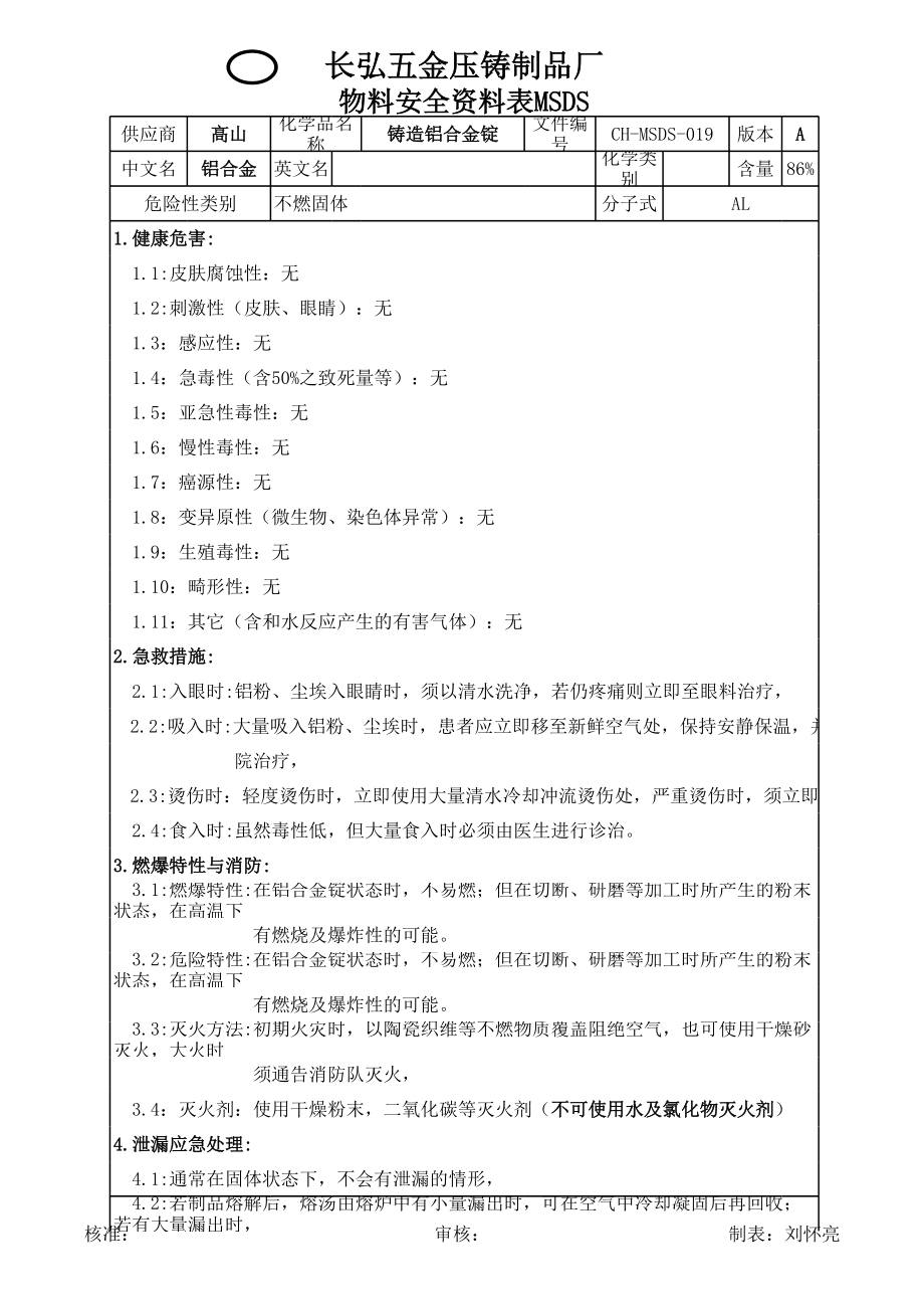 ADC12物料安全资料表MSDS.xls