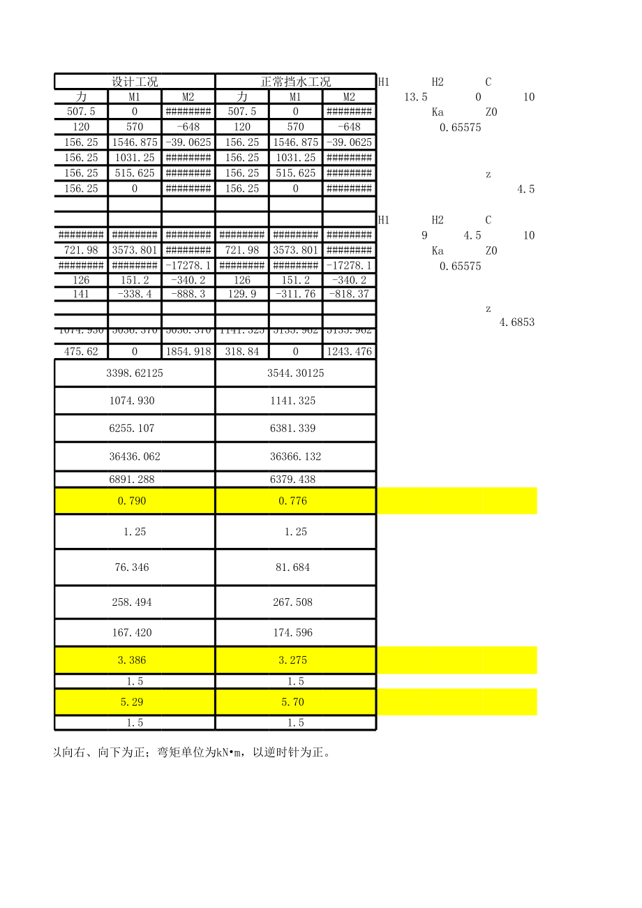 上下游翼墙稳定计算0918.xls