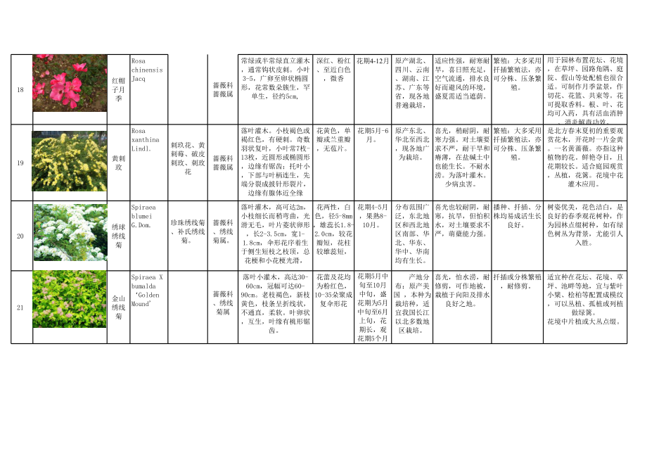 上海常用花境植物分类总结.xls