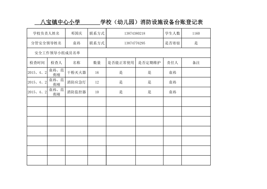 学校消防安全管理台账登记表.xls