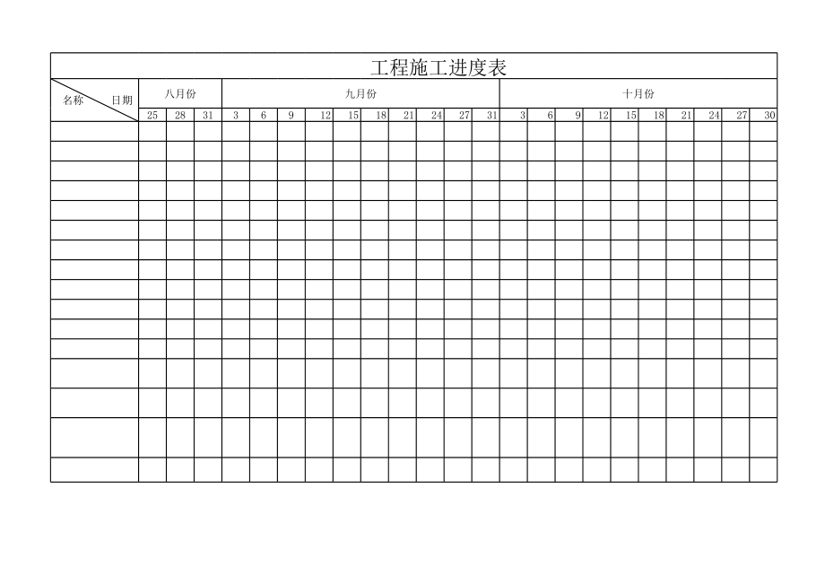 施工进度表空白.xls