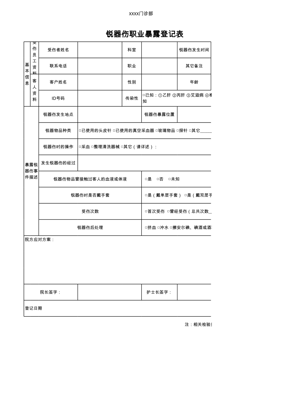 锐器伤职业暴露登记表 (2).xls