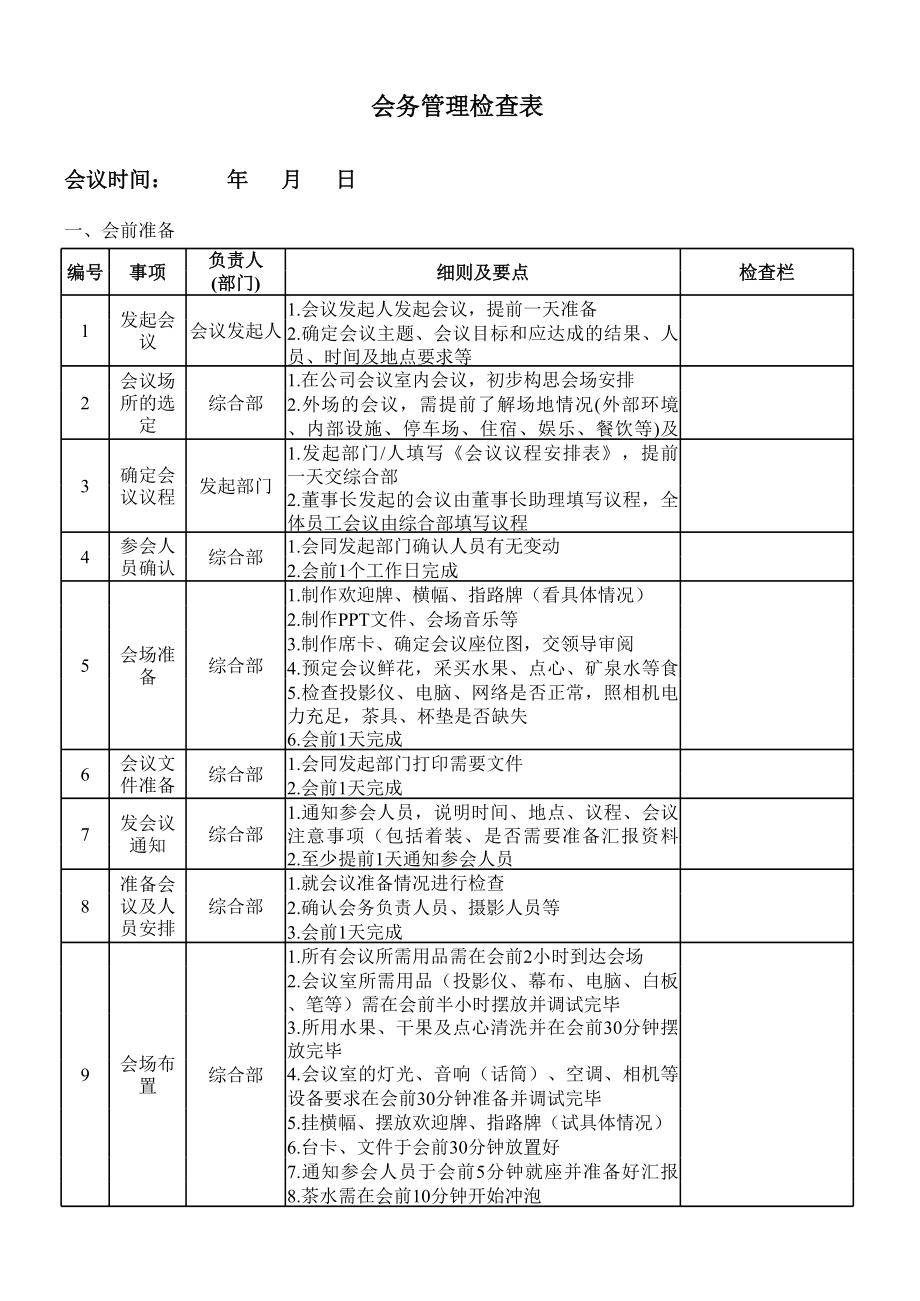 会议管理检查表.xls