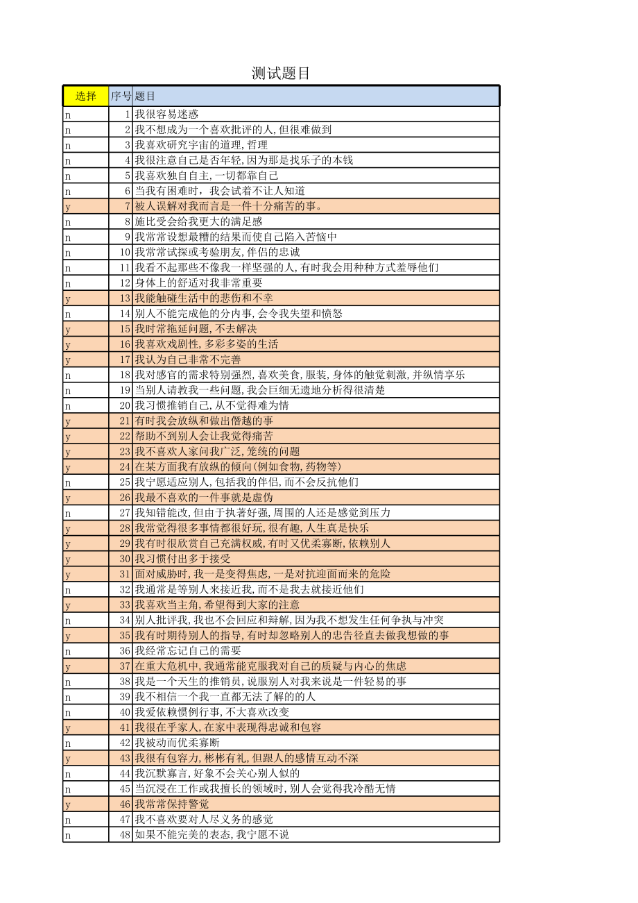 九型人格(公式自动计算版).xls