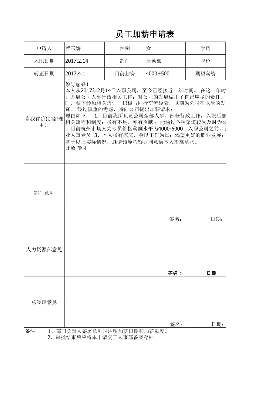 员工加薪申请表.xls