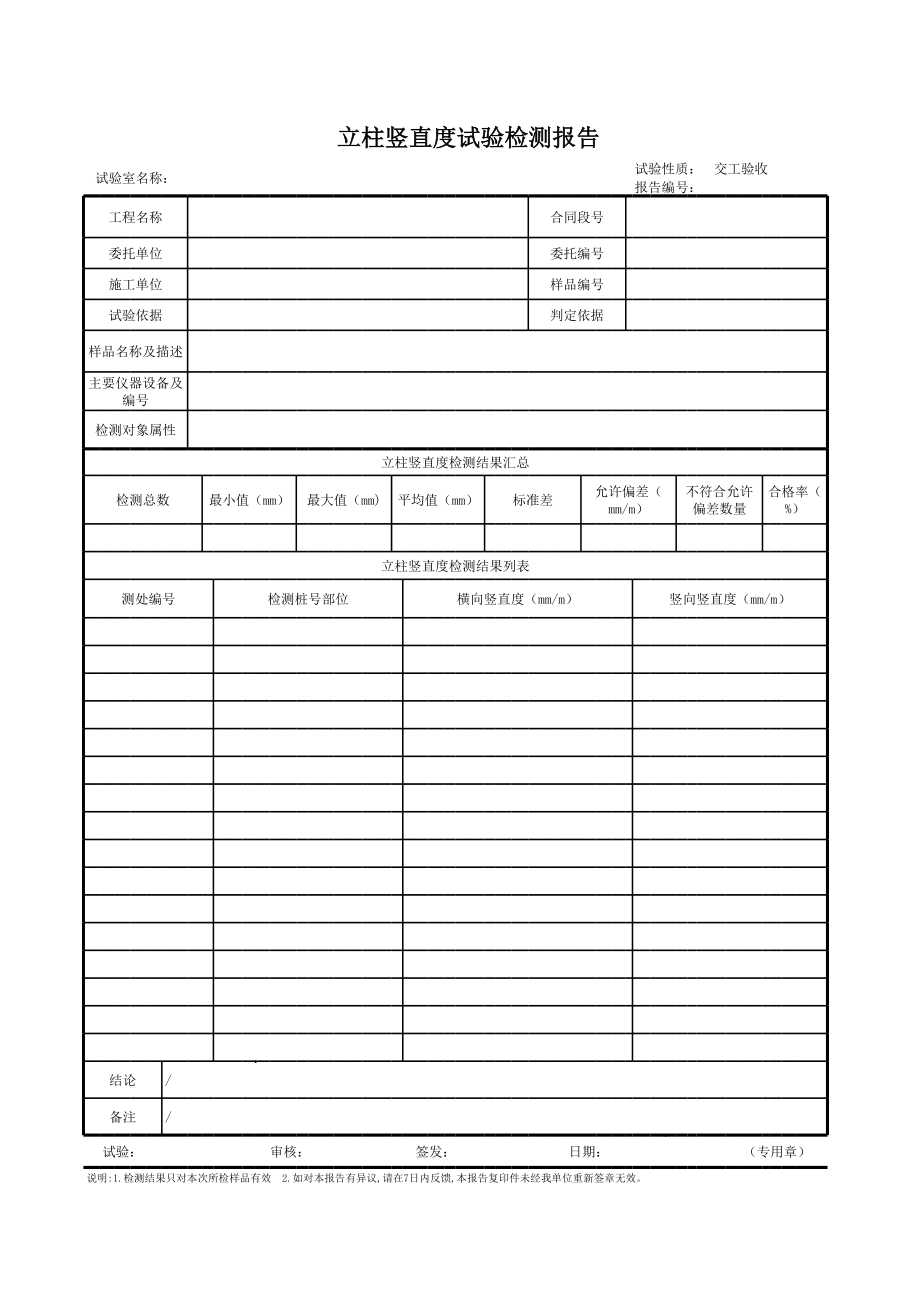 交安工程全套试验检测报告样表.xls