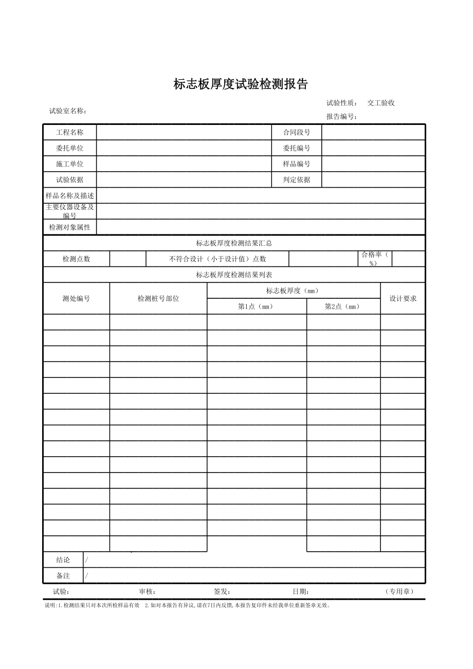 交安工程全套试验检测报告样表.xls