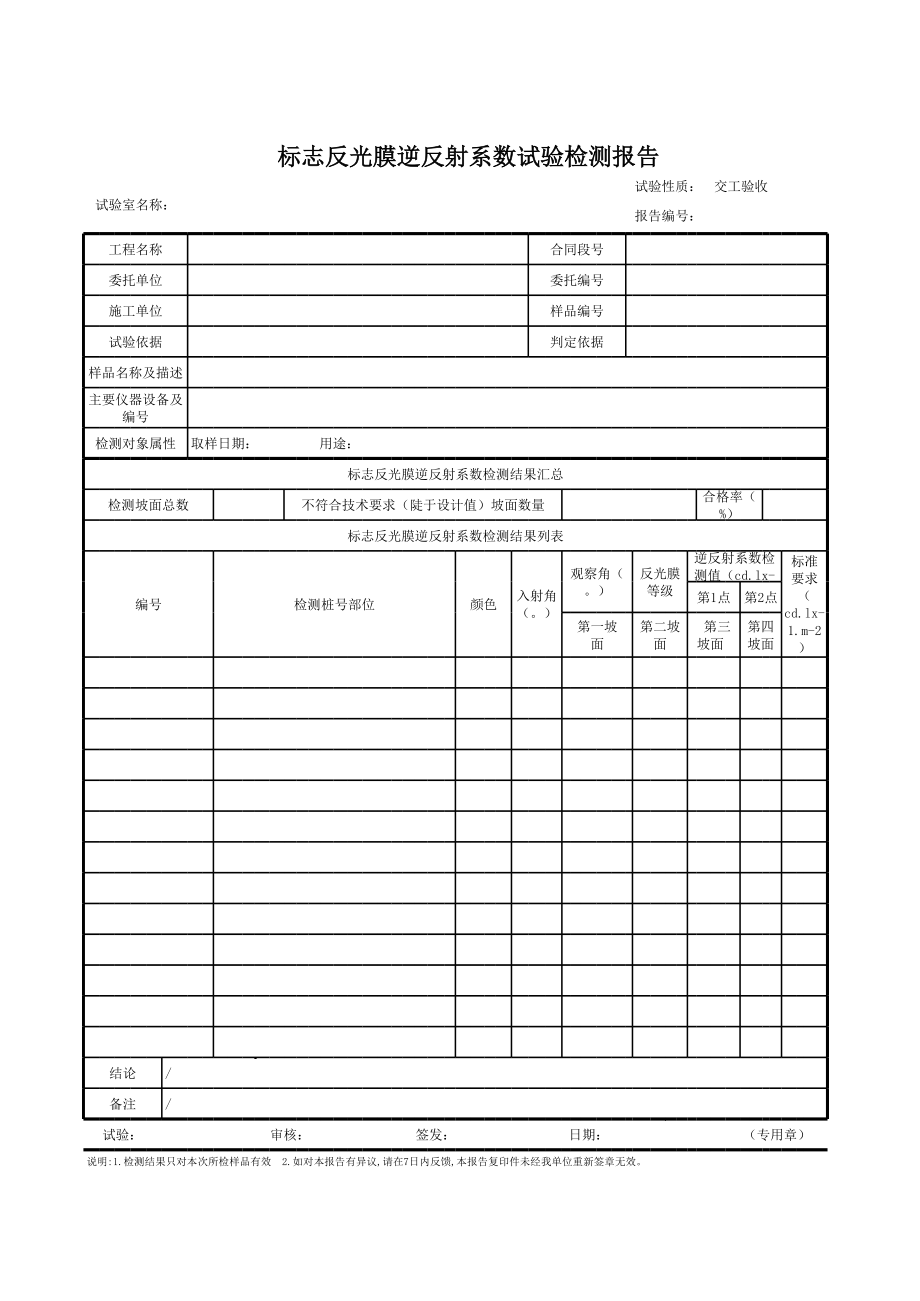 交安工程全套试验检测报告样表.xls