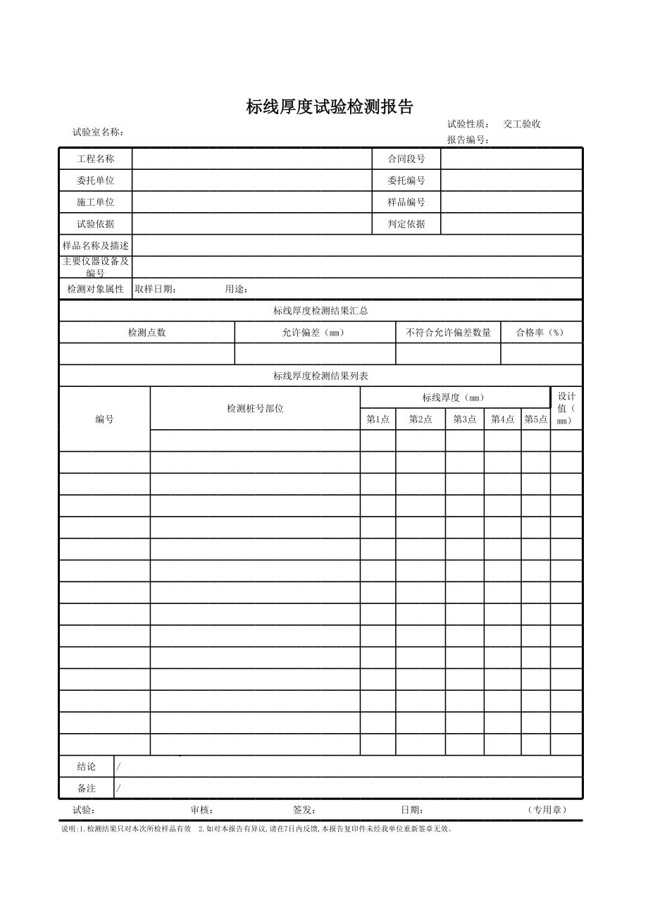 交安工程全套试验检测报告样表.xls