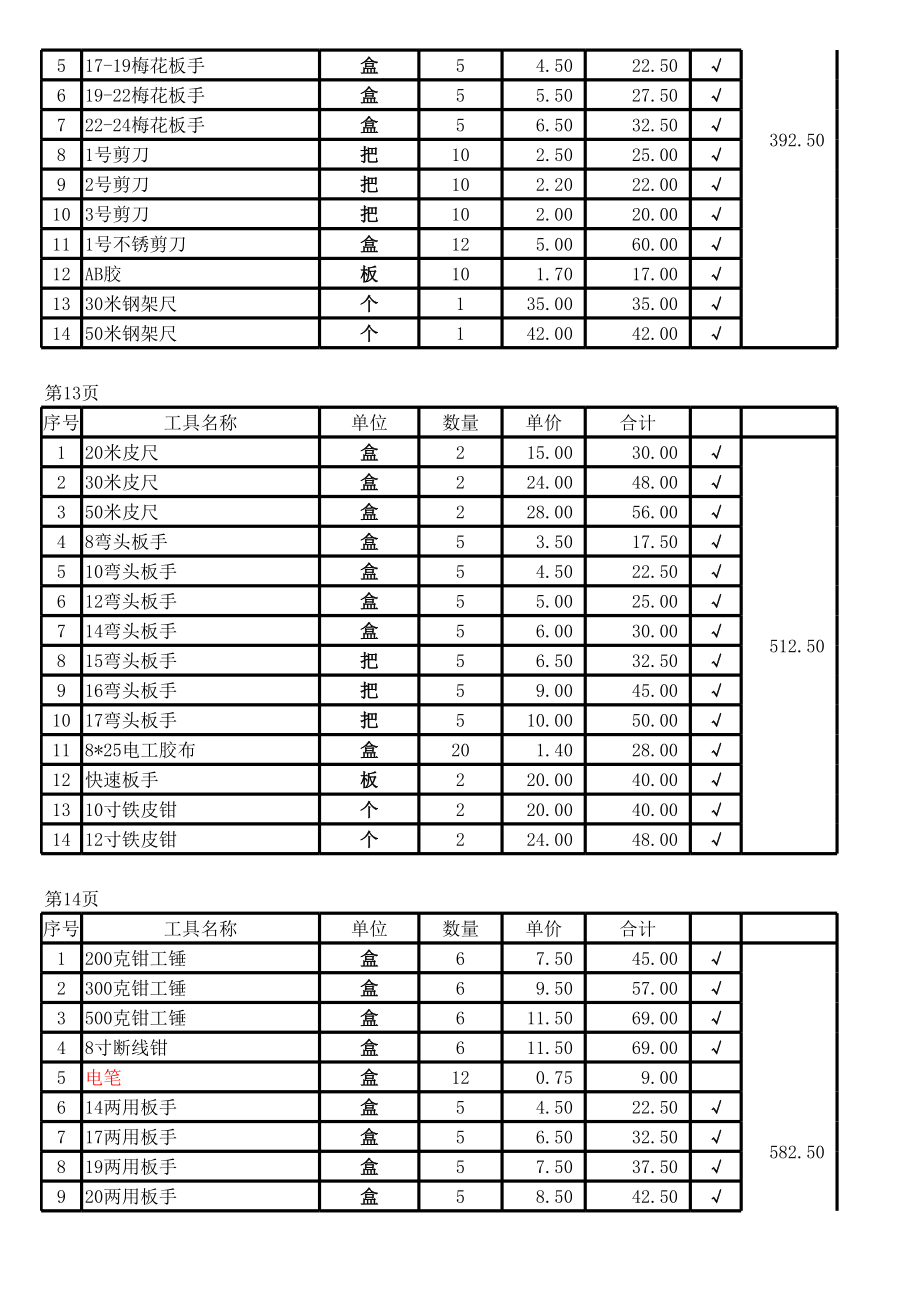 五金材料进货清单表 (2).xls