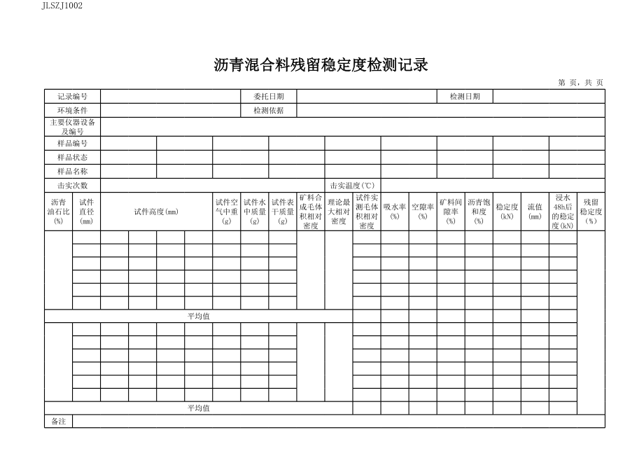 沥青混合料配合比设计检验报告.xls