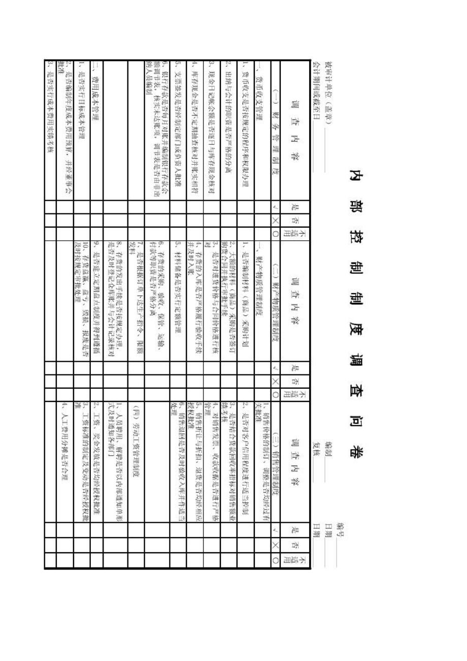 审计类表格.xls