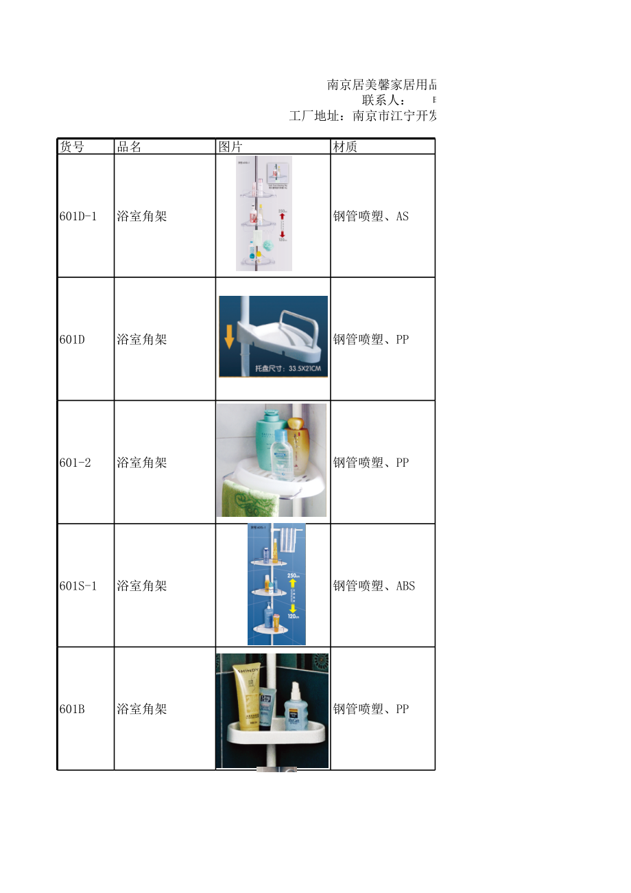 外贸出口多个产品报价单附图片实例.xls