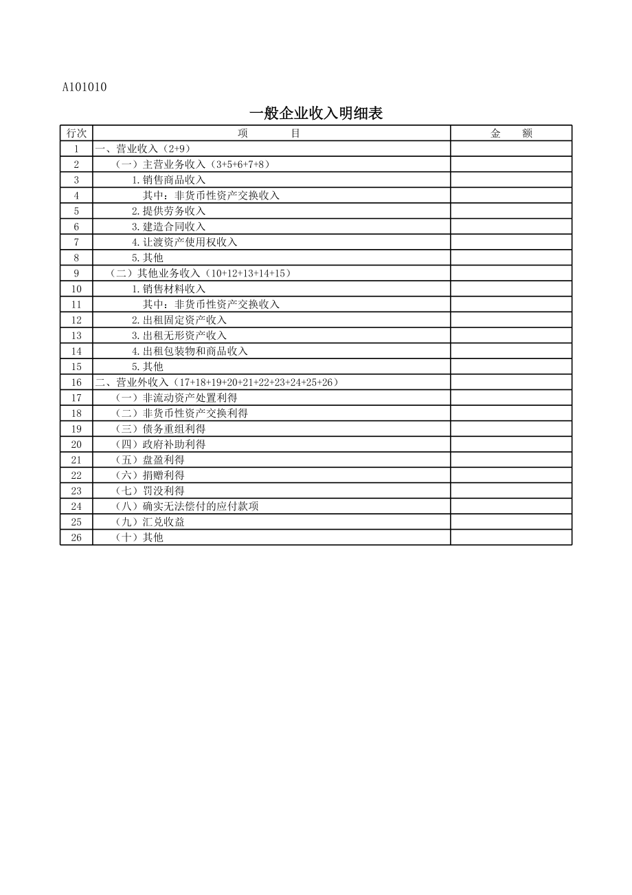 2014企业所得税年度申报表.xls